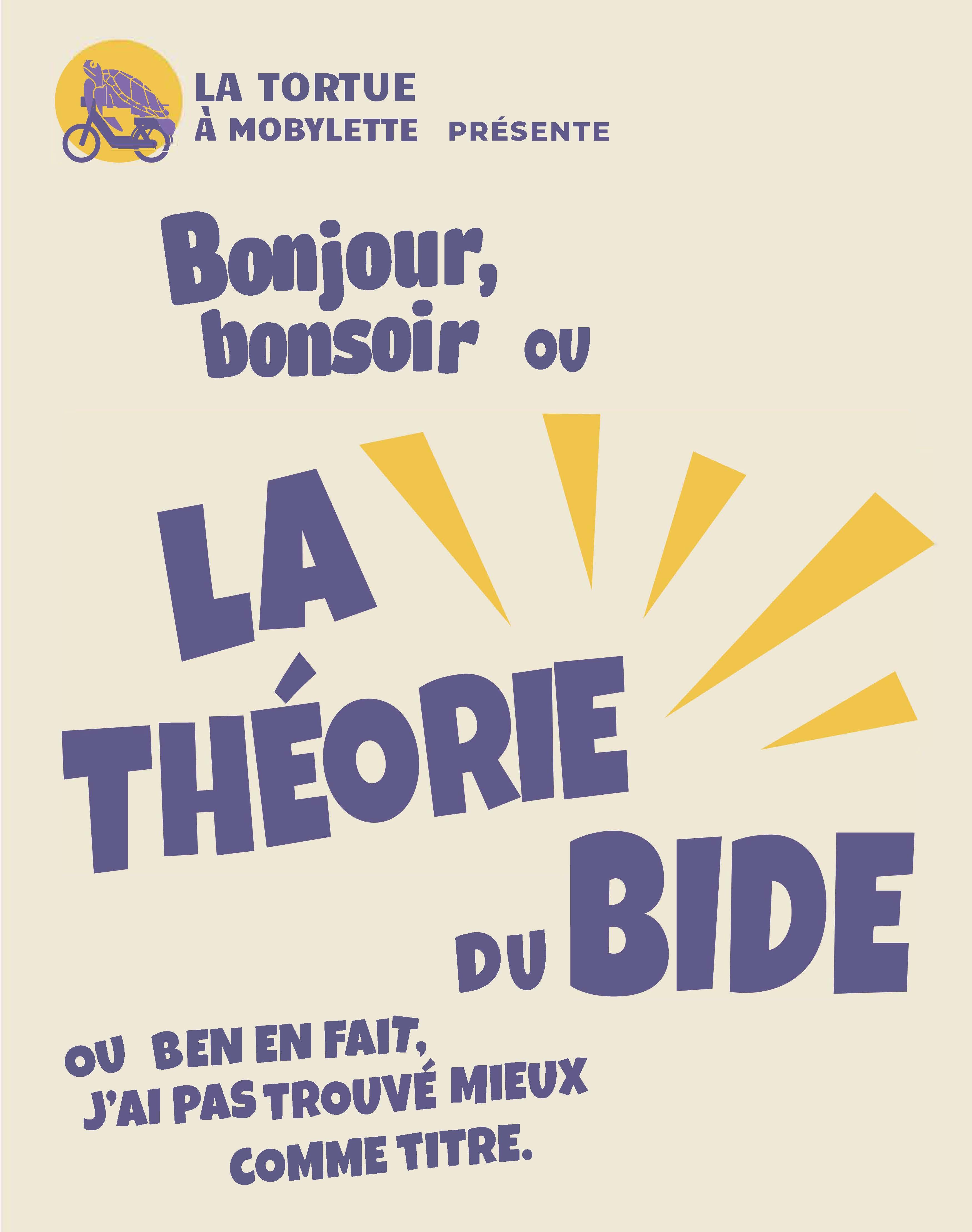 Affiche du spectacle - La théorie du bide